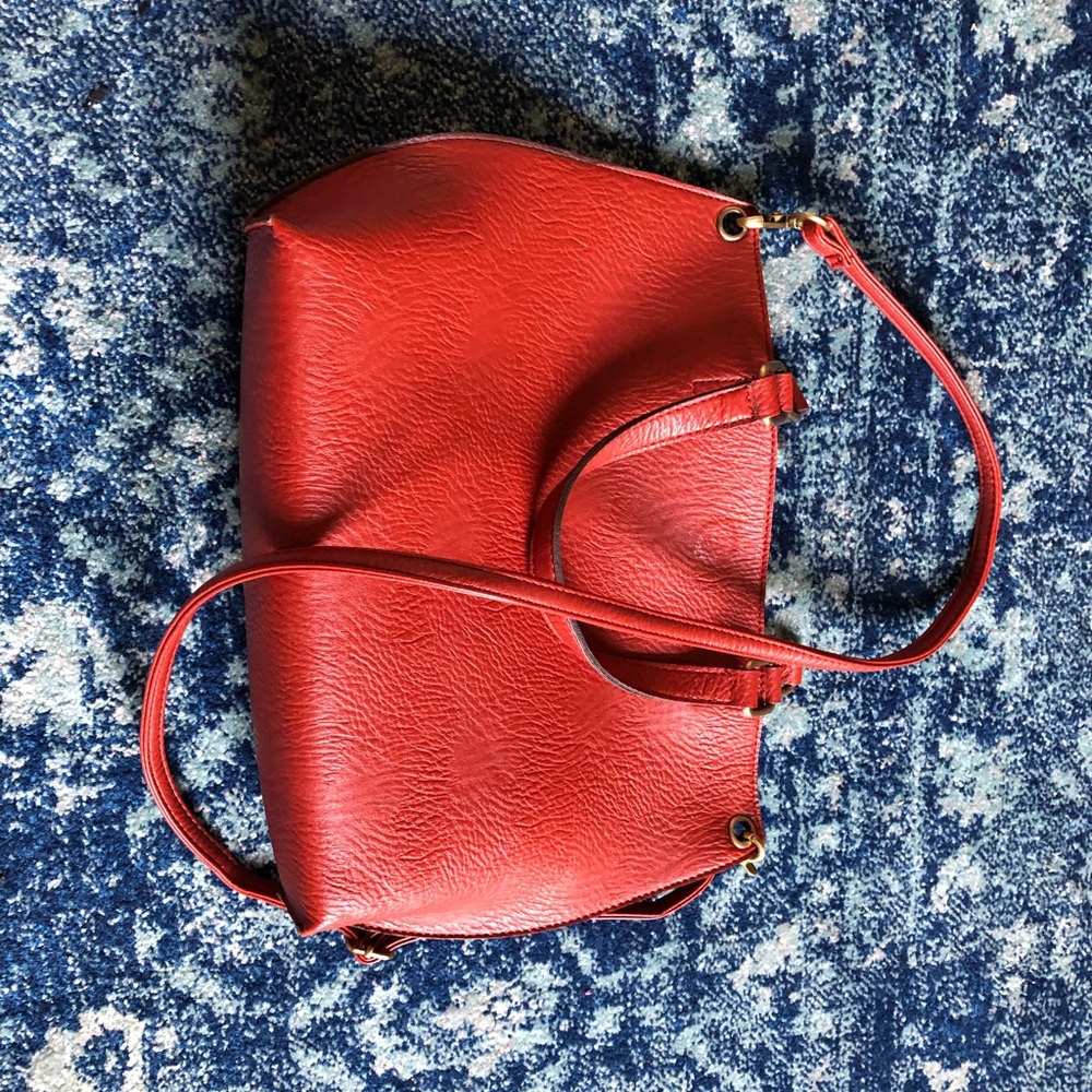 Cognac Brown Leather Purse